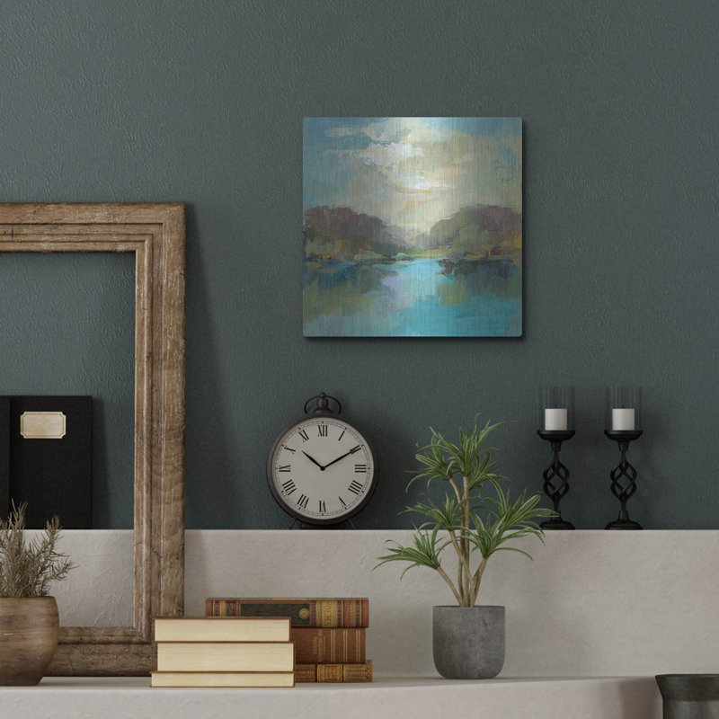 «Mini Landscape» par Silvia Vassileva, art mural en métal, H 12 po x l 12 po