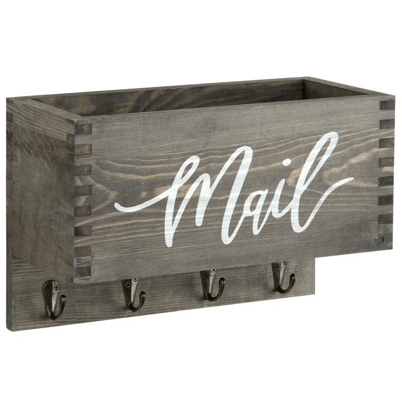 Orazia Solid Wood Wall Organizer