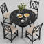 Ensemble de table de salle à manger extensible 5 pièces 35,4 po-420003078-420003072-414555634