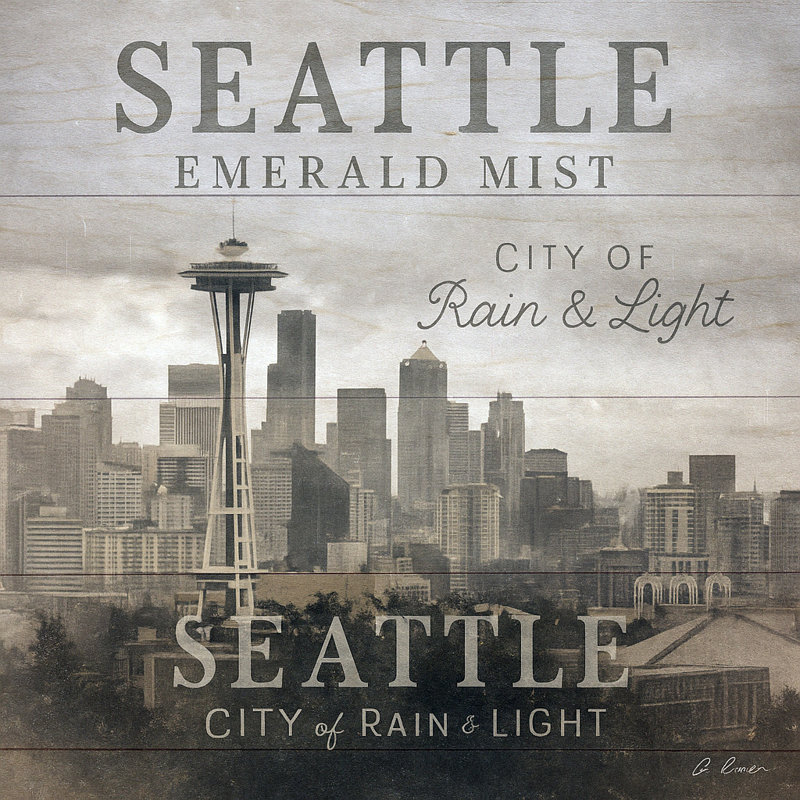 "SEATTLE – Emerald Mist" Canvas Wall Art, 30" H x 30" W