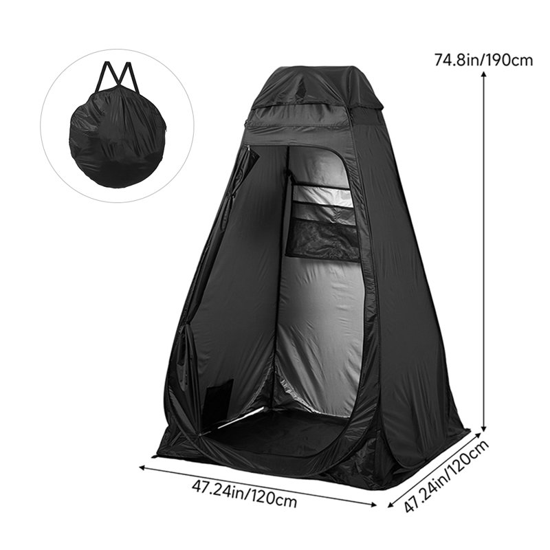 Fully automatic tent with canopy mesh, Black