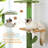 Ellamaria 90.2-108" Multi-purpose floor standing cat climbing tower with platform, adjustable height, toy ball, anti-tip design for cats up to 10 lbs.