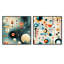 Conalin - Ensemble de 2 collages abstraits carrés-101845898-101845899