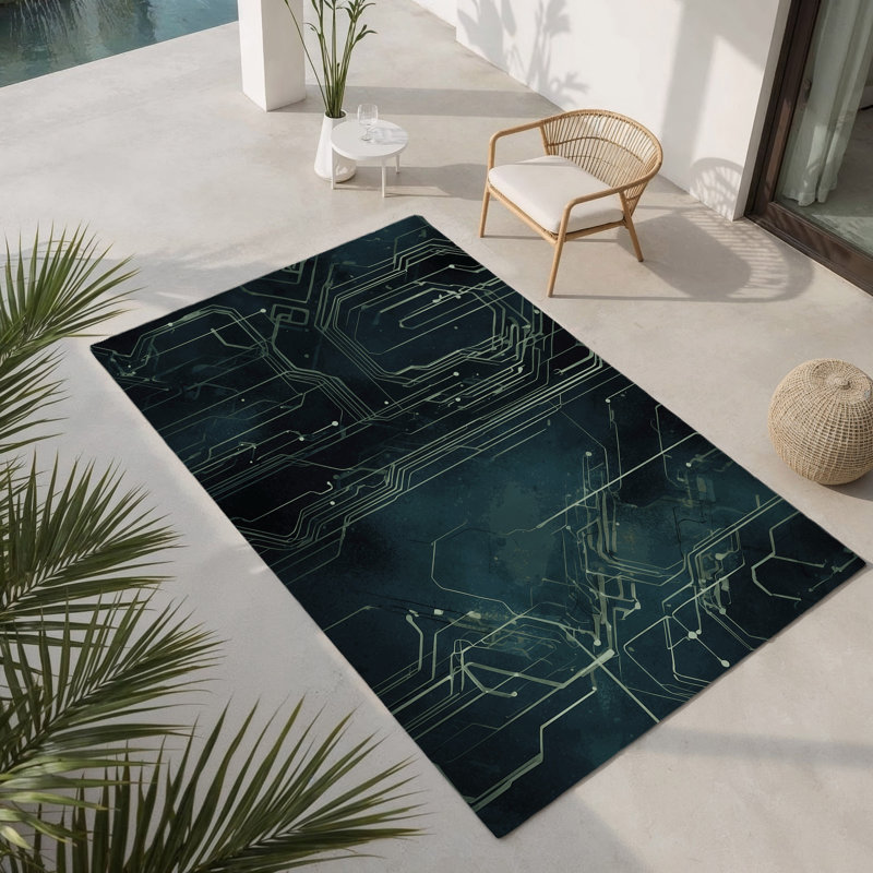 Tapis intérieur et extérieur Void Nexus, Rectangulaire 8 pi x 10 pi