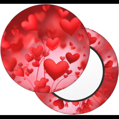 Love Heart Shape Balloon Bar Stool Covers Round, Washable Chair Seat Slipcover 14 Inch