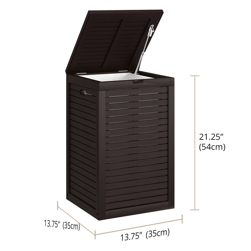 Spa Laundry Hamper, Medium (22" H x 13.75" W x 13.75" D)