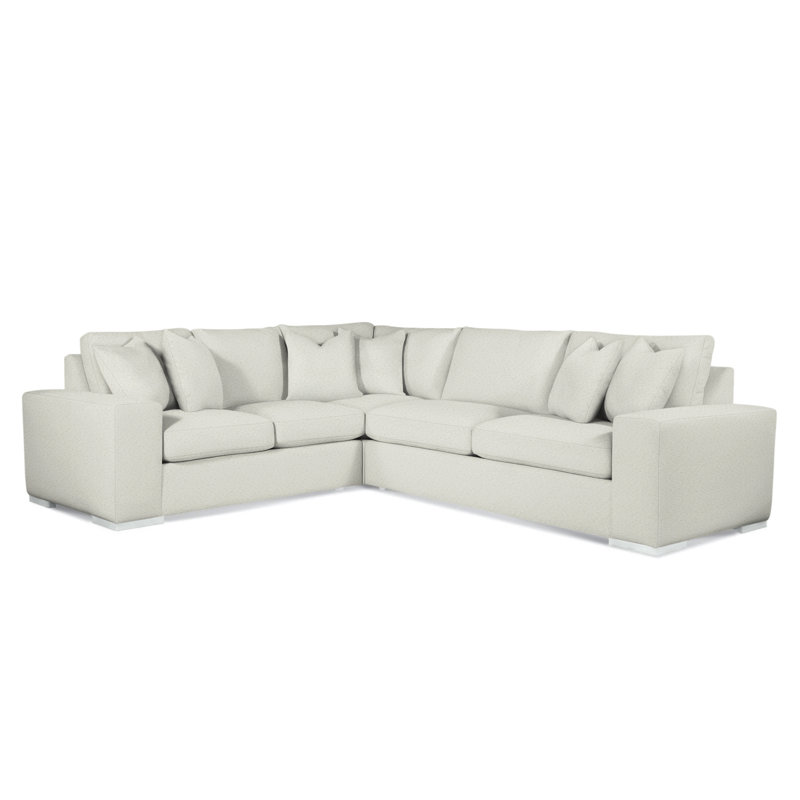 Canapé modulaire Memphis, Accoudoir à gauche (vu de face), Blanc givré, Rayures bleues / beiges 0209-61