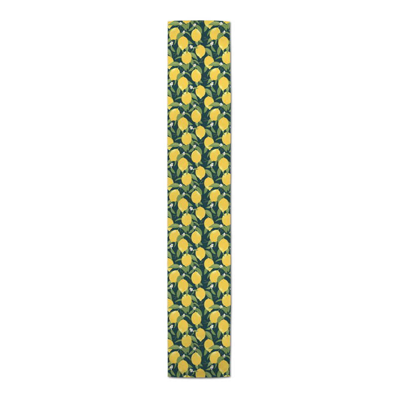 Chemin de table Lemon, Marine, 90 po x 16 po