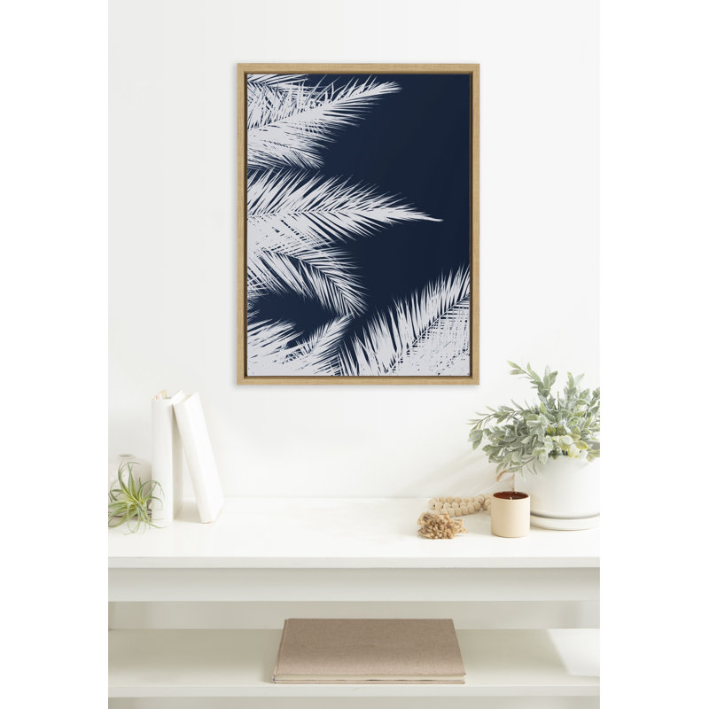 Impression sur toile encadrée, "Palm cyanorphe 1" par Alicia Bock