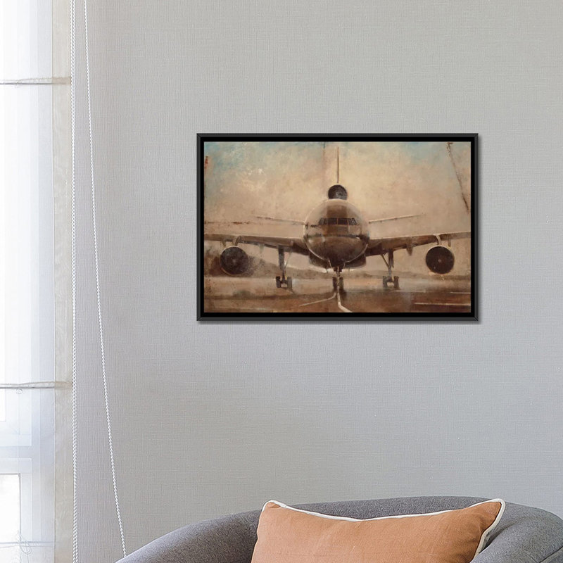 «Tonal Plane» par Joseph Cates, impression sur toile tendue, H 18 po x l 26 po x P 1,5 po, Toile encadrée noire, Pas de tapis