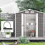 Outsunny 7 x 4ft Upgraded Metal Shed with Lock, Easy to Assemble-110443856