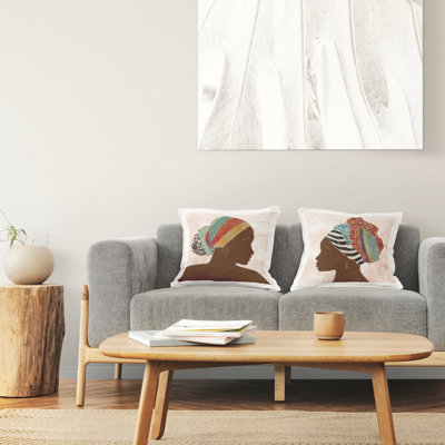 Ensemble de 2 coussins décoratifs uniques par African Robinson