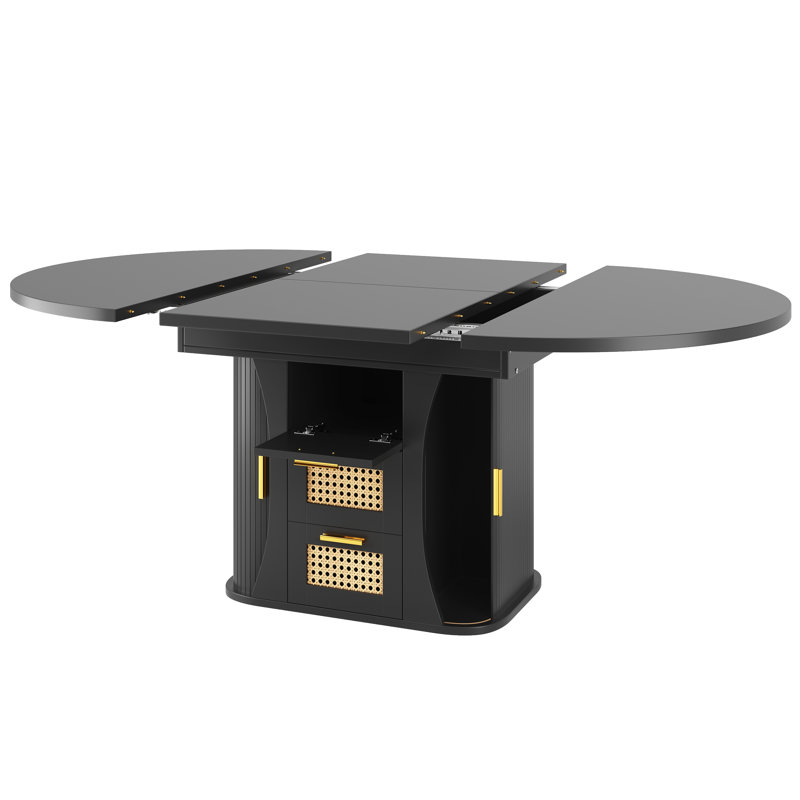 Extendable Dining Table, Black
