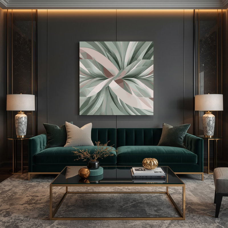 Art mural sur toile gris Op Art 74, H 12 po x l 12 po