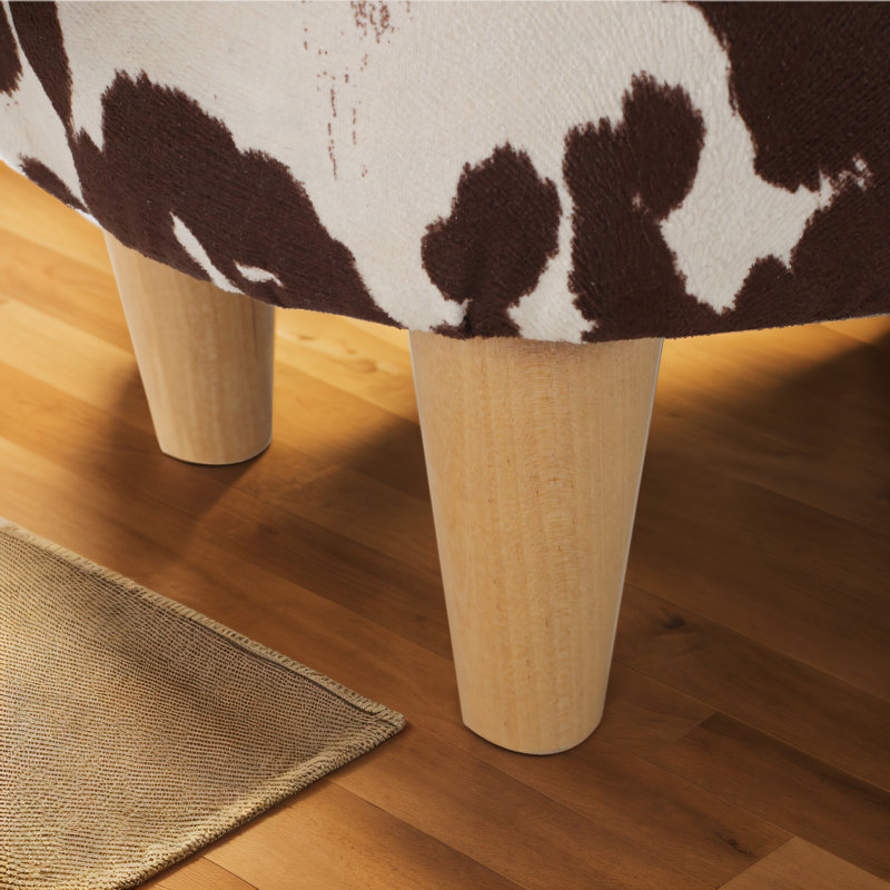 Repose-pieds animal avec repose-pieds et repose-pieds en forme de vache, Brun