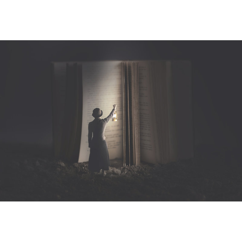 Woman With Lantern by Fcscafeine - Wrapped Canvas Print, 30cm H x 46cm W