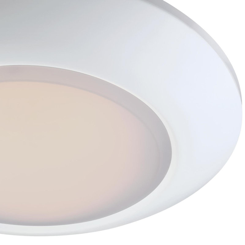 White Steel 11" LED Flush Mount Ceiling Light