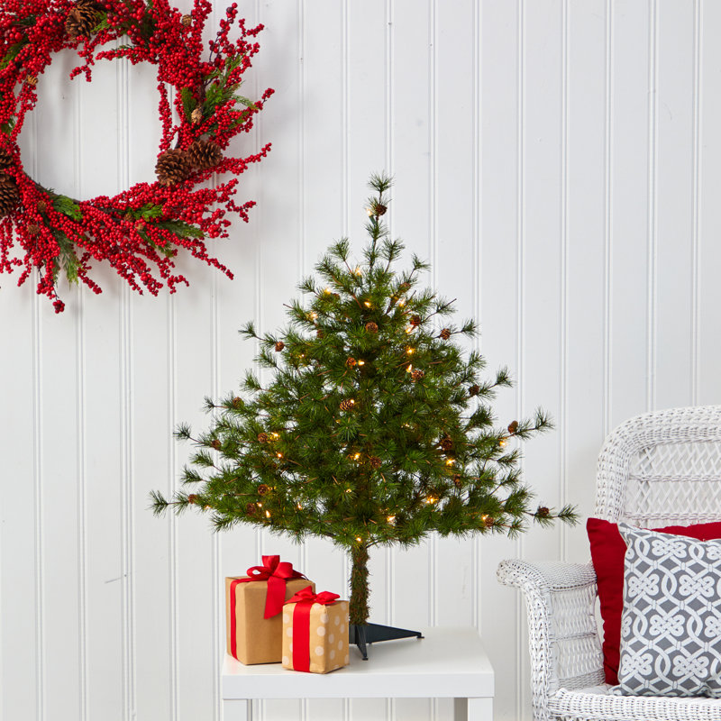 Lighted Artificial Christmas Tree, 3' H