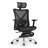 Niccoli Ergonomic Office Chair with 3D Lumbar Support, 3D Armrests, Adjustable Headrest, Steel Base, Reclining Design with Footrest