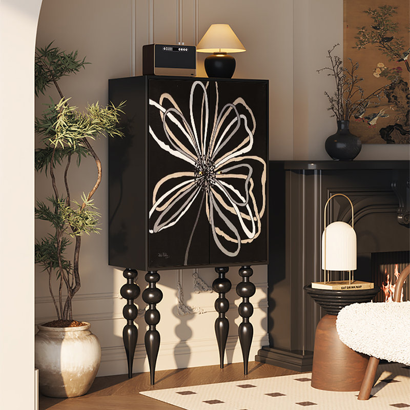 Tall feet multifunction storage decor cabinet