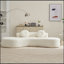 Canapé 105,5 "incurvé moderne 3 - 4 places Cloud Couch 2 coussins sans assemblage