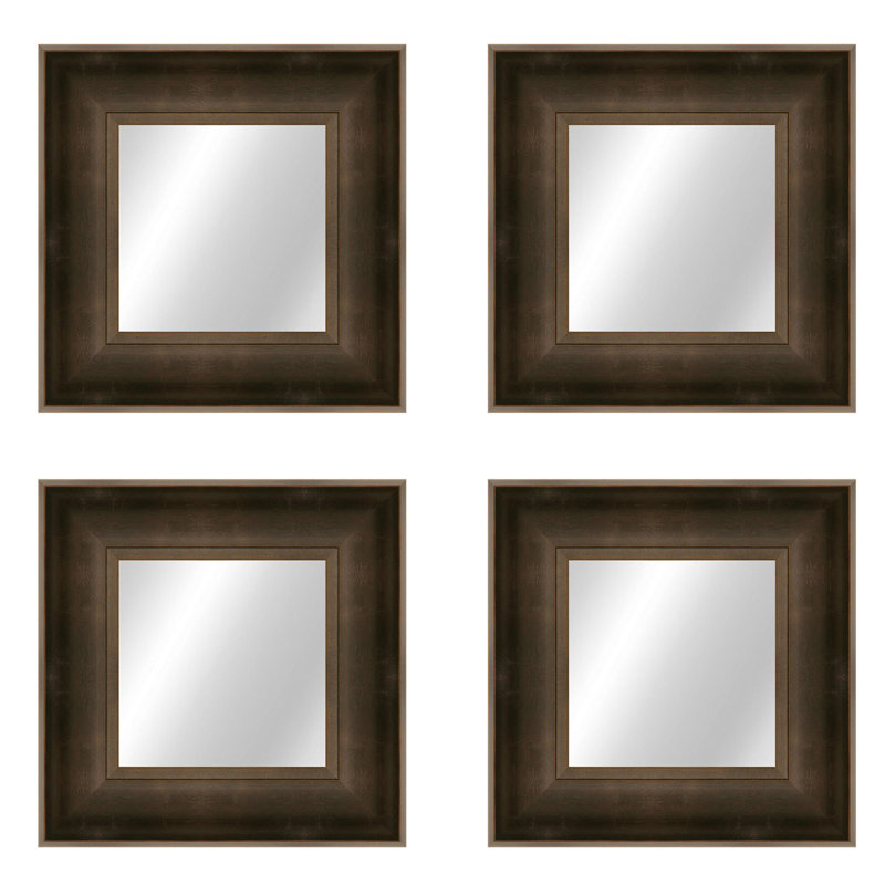Structura Flat Beveled Wall Mirror, Bronze