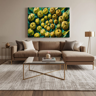 Art mural sur toile fruit vert