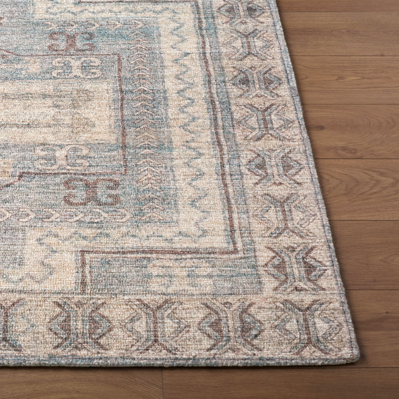 Tapis fait main Lauren Liess x Livabliss Limon, Bleu, Rectangle 9' x 12'