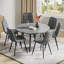 Round Metal Base Dining Table-1808236745