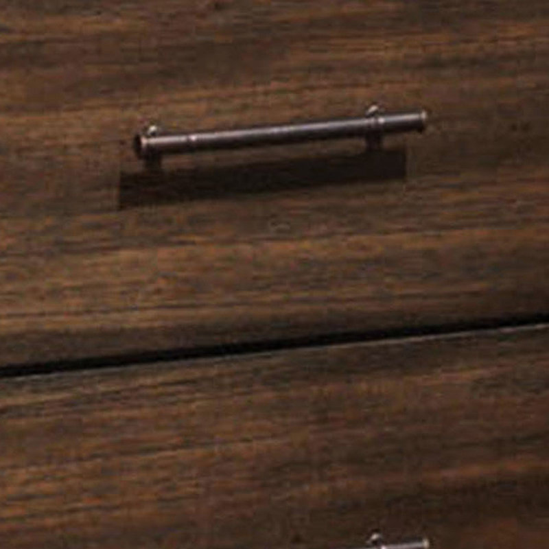 Table de chevet de chambre à coucher de style rétro en chêne - 2 tiroirs pour vos essentiels de style rétro élégant et intemporel