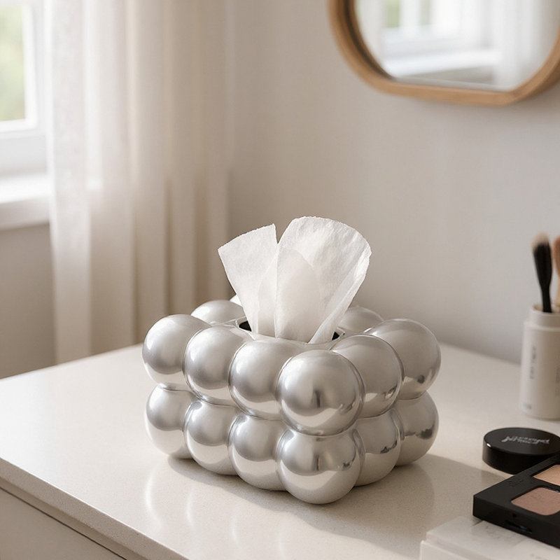 Ceramic Bathroom Accessory, Silver