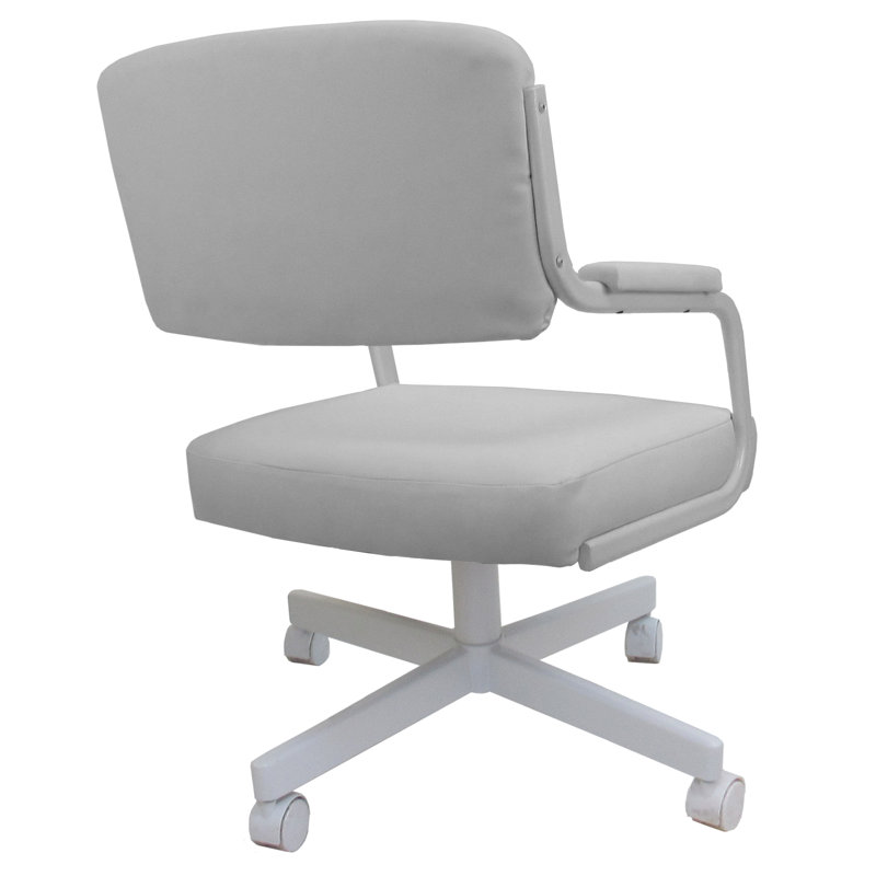 18'' H Upholstered Armchair, White, White