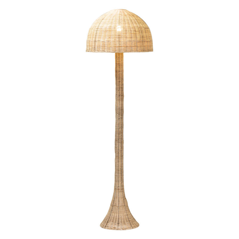 Lampe sur pied Camille en rotin naturel