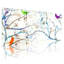 «Birds Colorful Birds On Branches», ensemble de 3 impressions sur toile-328584192