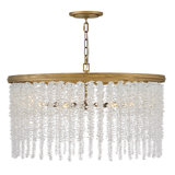 Rubina 6 - Light Steel Dimmable Tiered Chandelier
