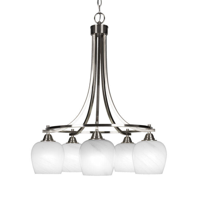 Michell 5-Light Chandelier, Brushed Nickel