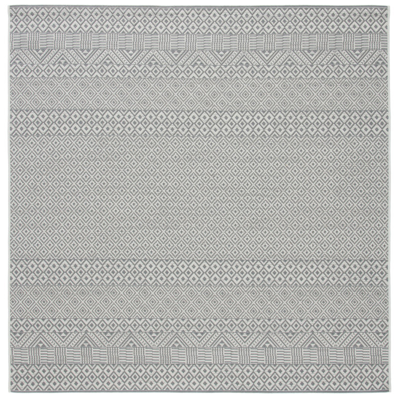 Tapis d'intérieur / extérieur Waynesburg, Carré 6 pi 7 po