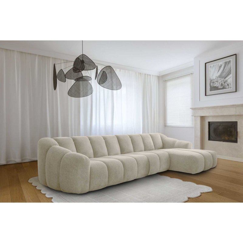 Shell Corner Sofa , Beige, 6, Right Hand Facing