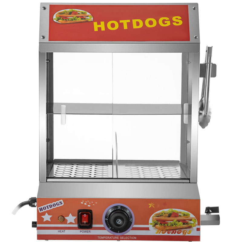 Réchaud pour hot-dogs à vapeur à 2 niveaux