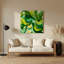 «Lyrical Abstraction 64», art mural en métal vert-1834971757