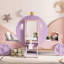 Mauve et rose, lit de transport, couronne, taille simple, plateforme en bois de haute qualité, structure robuste de 350 lb, 10 lattes-323760559