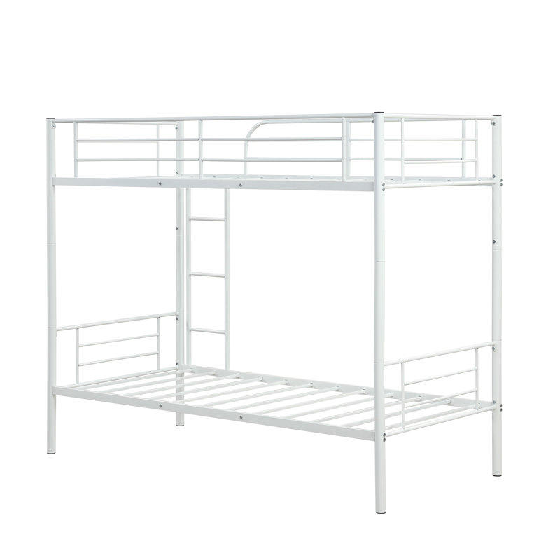 Uhrichsville Bunk Bed with Built-in Ladder Included,  White