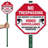 No Trespassing This Property Is Protected by Video Surveillance Trespassers Will Be Prosecuted 10" X 10" Aluminum Lawnboss Sign with 3' Stake