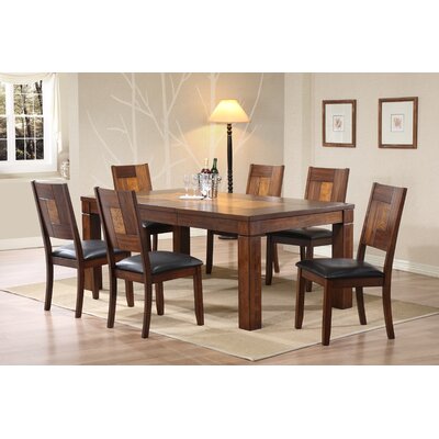 Timur 7 - Piece Extendable Rubberwood Solid Wood and veneer Dining Set -  Red Barrel StudioÂ®, 75BE9F8D7BB34814AAF01E5F43CBBE5A