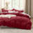 Bedsure Microfiber Duvet Cover Queen Size - Prewashed Cotton-Like Extra Soft Bedding Set (Set of 3)