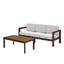 Ensemble de patio extérieur en bois massif pour trois personnes avec coussins et table basse-1574022546