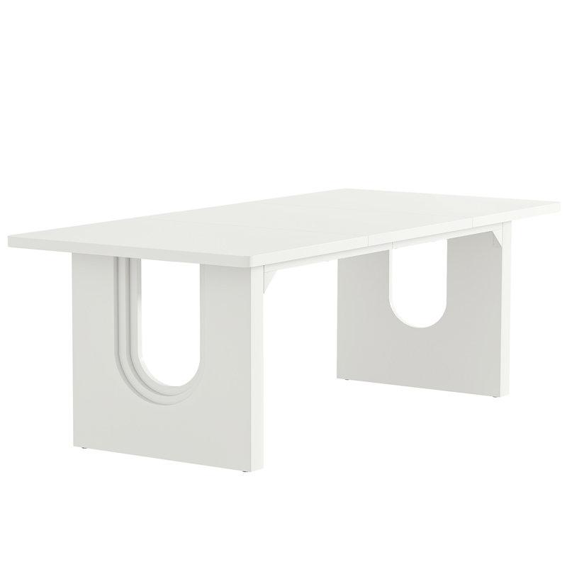 Table de salle à manger rectangulaire moderne 71 "pour 6 à 8 personnes (table unique, sans chaise)