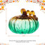 Citrouille en verre turquoise 5,75 po