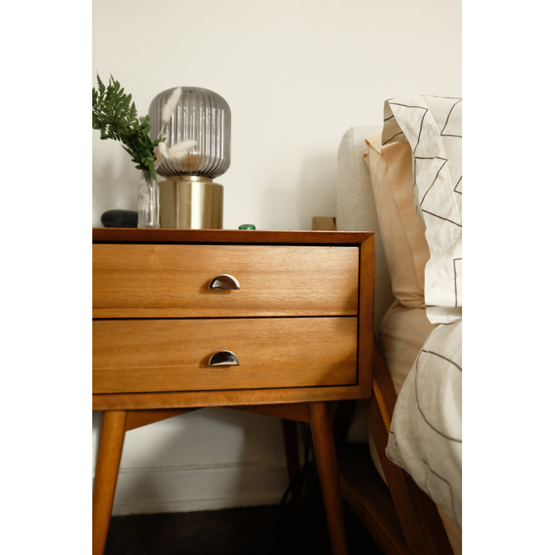 Half Moon 1 3/4" Length Novelty Knob, Satin Nickel