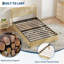 Lit plateforme en rotin avec tête de lit Boho